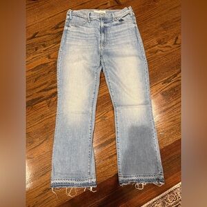 MOTHER The Hustler Ankle Undone Hem Jeans